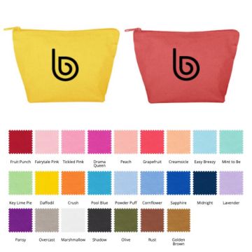Colored Cotton Makeup Pouch